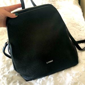 L. Credi Leather Backpack Purse